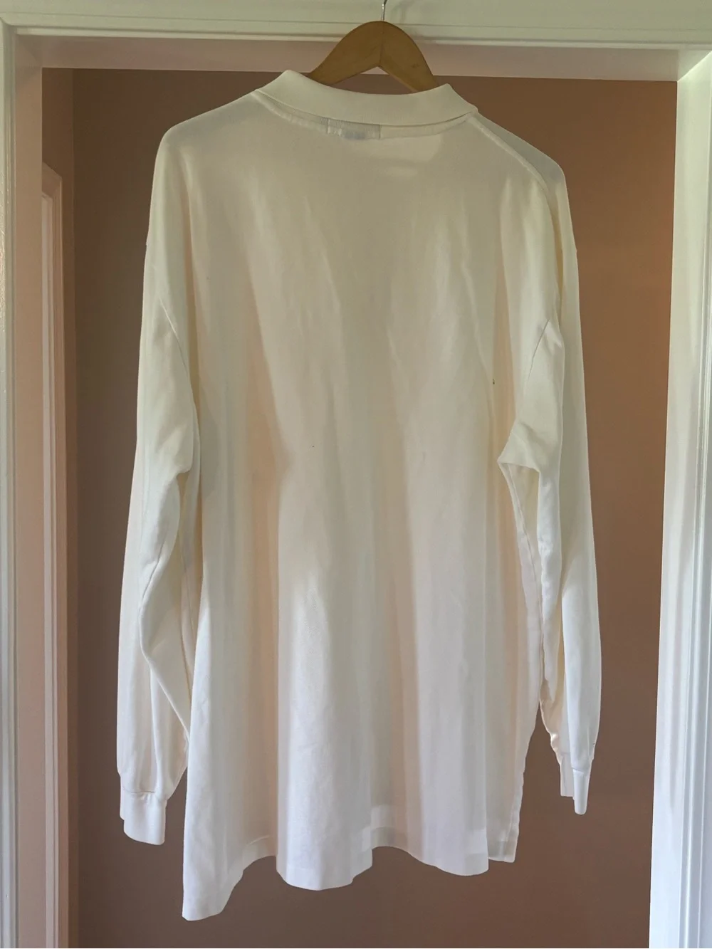Ralph Lauren Long-Sleeve Polo - White with Navy Pony